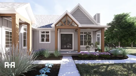 The Maple house plan, exterior view 3